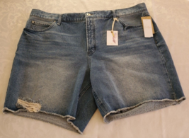NWT Jessica Simpson Blue Denim Relaxed Cut Off Shorts Size 20W - £15.57 GBP