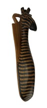 Zeckos Hand Carved Wood Zebra Head Sculpture Wall Hanging 13 Inch - £22.88 GBP