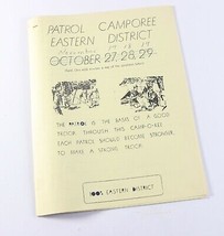 Vintage 1961 Patrol Camporee Eastern District Outline Information Boy Scouts BSA - £9.23 GBP