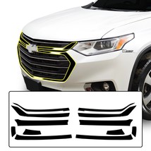 Fit Chevy Traverse 18-21 Front Grille Chrome Delete Cover Decal Blackout... - £47.77 GBP