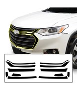 Fit Chevy Traverse 18-21 Front Grille Chrome Delete Cover Decal Blackout... - £47.77 GBP