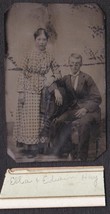 Edwin Bottomley Hay &amp; Wife Ella Hazlett Tintype Photo - Raymond, Wisconsin - £15.44 GBP