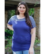 Women&#39;s Stripe Short Sleeve Top - $19.74 CAD