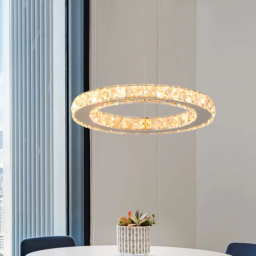 Modern Crystal LED Pendant Lighting Chandelier Ceiling Lamp For Living Room - $45.90+