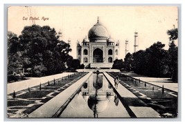 Taj Mahal Garde Reflection Pool Agra Bombay India DB Postcard Y17 - £2.32 GBP