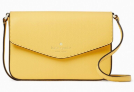 Kate Spade Sadie Envelope Crossbody Yellow Saffiano Leather K7378 NWT Daybreak - £83.08 GBP