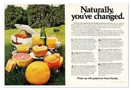 Florida Grapefruit Naturally You&#39;ve Changed Vintage 1973 2-Page Magazine Ad - $12.30