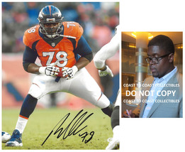 Ryan Clady signed Denver Broncos football 8x10 photo Proof COA autographed. - £58.47 GBP