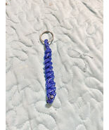 Straight Paracord Rope Keychain Key ring 4 Inch Blue - $8.00