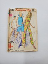 Simplicity 7647 Sewing Pattern Petite Misses Jumpsuit Vtg Cut Size 10 Bu... - $7.88