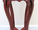 Antique Chinese Hand Carved Rosewood Marble Top Lotus Pedestal Plant Stand - £388.74 GBP