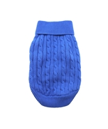 Cable Knit Riverside Blue 100% Combed Cotton Dog Sweater Sizes XXS-3XL - €21,45 EUR