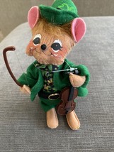 Annalee 6" Lucky Irish Boy Mouse Violin Fiddle St Patricks Day Doll 2017 NWT ♧ - $33.24