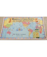 Wampoles Creo-Terpin for Coughs &amp; Colds Ad card Brown Pharmacy Dalton MA - $94.77 MXN