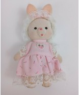 Vintage 1985 Enesco Giftware Imports Flocked Bunny In Pink Floral Dress ... - $355.92 MXN