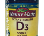 Nature Made Vitamin D3 5000 IU 90 softgels Free US Ship 8/2025 FRESH! - £7.95 GBP