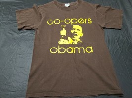 Barack The Vote 2008 Co-opers for Obama Shirt Small Brown Civil Rights BLM - $8.56