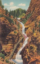 Seven Falls South Cheyenne Canon Pikes Peak Region Colorado CO Postcard B35 - £2.24 GBP