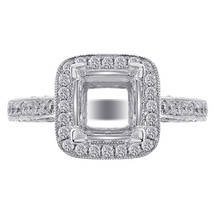 0.85 Carat Diamond Engagement Ring 14K White Gold Mount Setting - £989.20 GBP