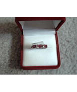 CERTIFIED 1.09ctw RUBY & DIAMOND LADIES RING WHITE GOLD - $350.99