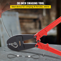 30&quot; Hand Swager Crimper, Swaging Tool for 5/32&quot;, 1/4&quot;, 5/16&quot; Wire Rope &amp; Sleeves - $79.99