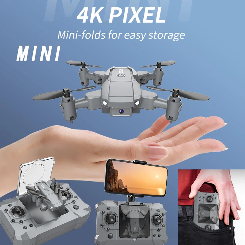Mini Foldable Quadcopter RC Drones with Camera Hd 4k Toys for Kids Boys Adu - £31.56 GBP+