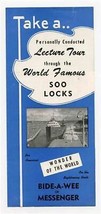 Lecture Tour Through the World Famous Soo Locks Brochure Bide A Wee Messenger  - $17.82