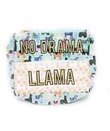 No Drama Llama Wrist Bag Mint Pink 9.75”X8” Outside Zippers No Boundarie... - $10.99