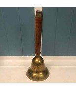 Vintage 14.5” Brass Bell with Wooden wood Handle *read - $63.22 CAD