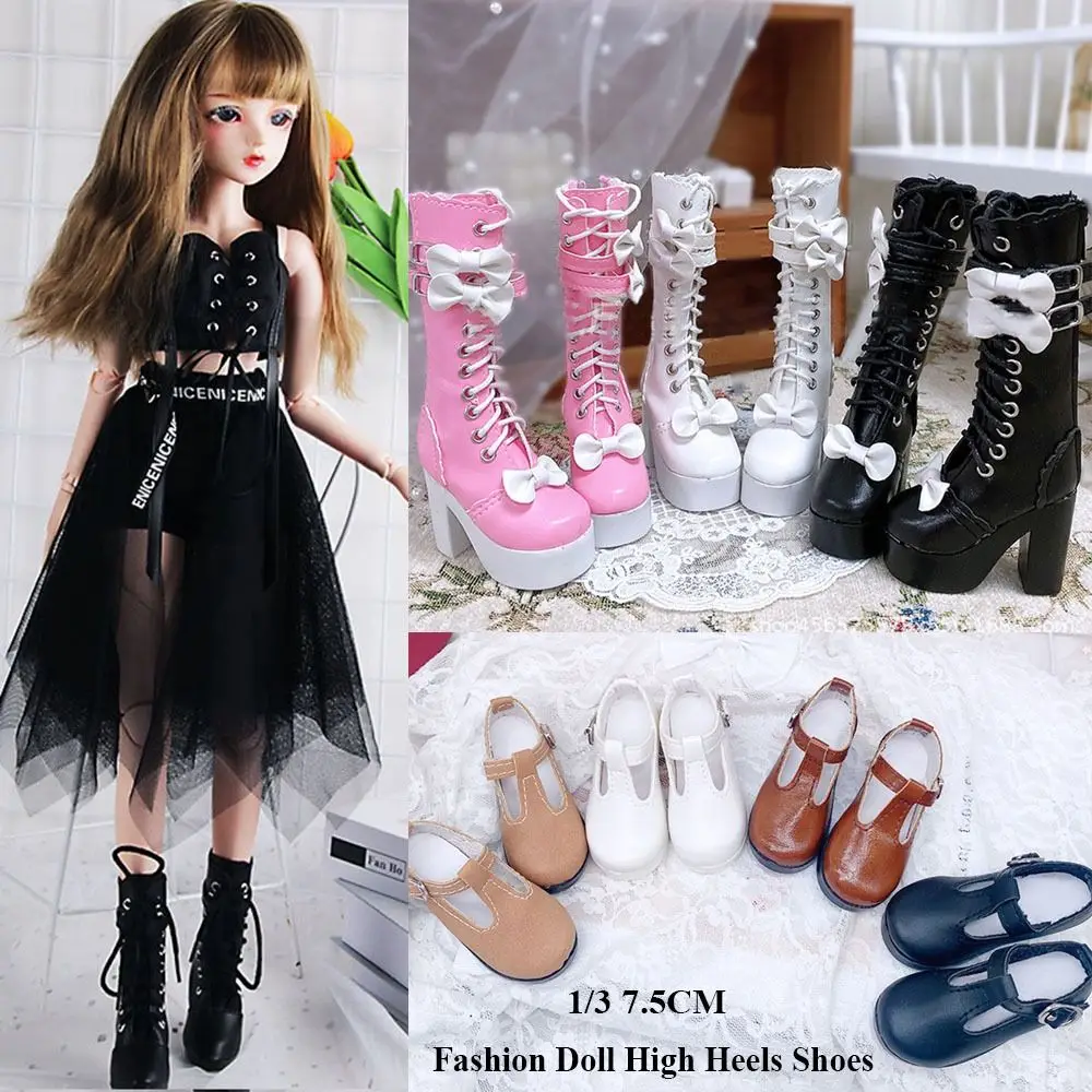 Fashion 1/3 8 Styles 7.5CM Doll Wearing 60cm Doll Boots High Heels Shoes Play - £9.94 GBP+