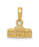 14k 3D White House Pendant C2239 - $387.80