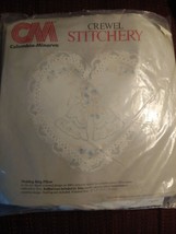 1982 Vintage Columbia Minerva Creek Stitchery Wedding Ring Pillow 8x8 - £10.00 GBP