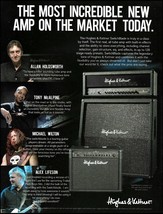 Rush Alex Lifeson, Allan Holdsworth Hughes &amp; Kettner guitar amp 2007 ad print - £3.33 GBP