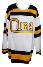 Any Name Number Boston Cubs Retro Hockey Jersey New White Any Size image 4