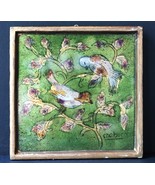Vtg Framed Bird Scene Reverse Painted Chabuca by Artist Robert M Weiss Peru - €21,52 EUR