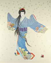 &quot;Lady of the Golden Blossoms&quot; by Hisashi Otsuka Signed Ltd Edition Silkscreen - £1,819.13 GBP