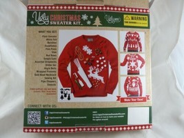 Ugly Christmas Sweater Kit Large Red Make your own mens/womens Special E... - $18.69