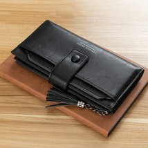 Tassel Leather Women&#39;s Wallet Zipper Phone Bag Purse Long Multi-card Coin Purses - £14.83 GBP
