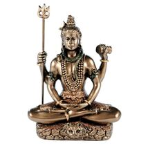 SHIVA STATUE 3.25" Small Seated Hindu Indian God NEW Resin Figurine Deit... - $13.45