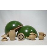 NEAT 11pc Miniature Turned Wood Cup Dollhouse Items 1.25-.625 + NESTING ... - $19.80