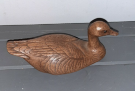 Wood Grain Resin 7” Duck Decoy Figurine Vintage Beautiful Detail  - $13.00