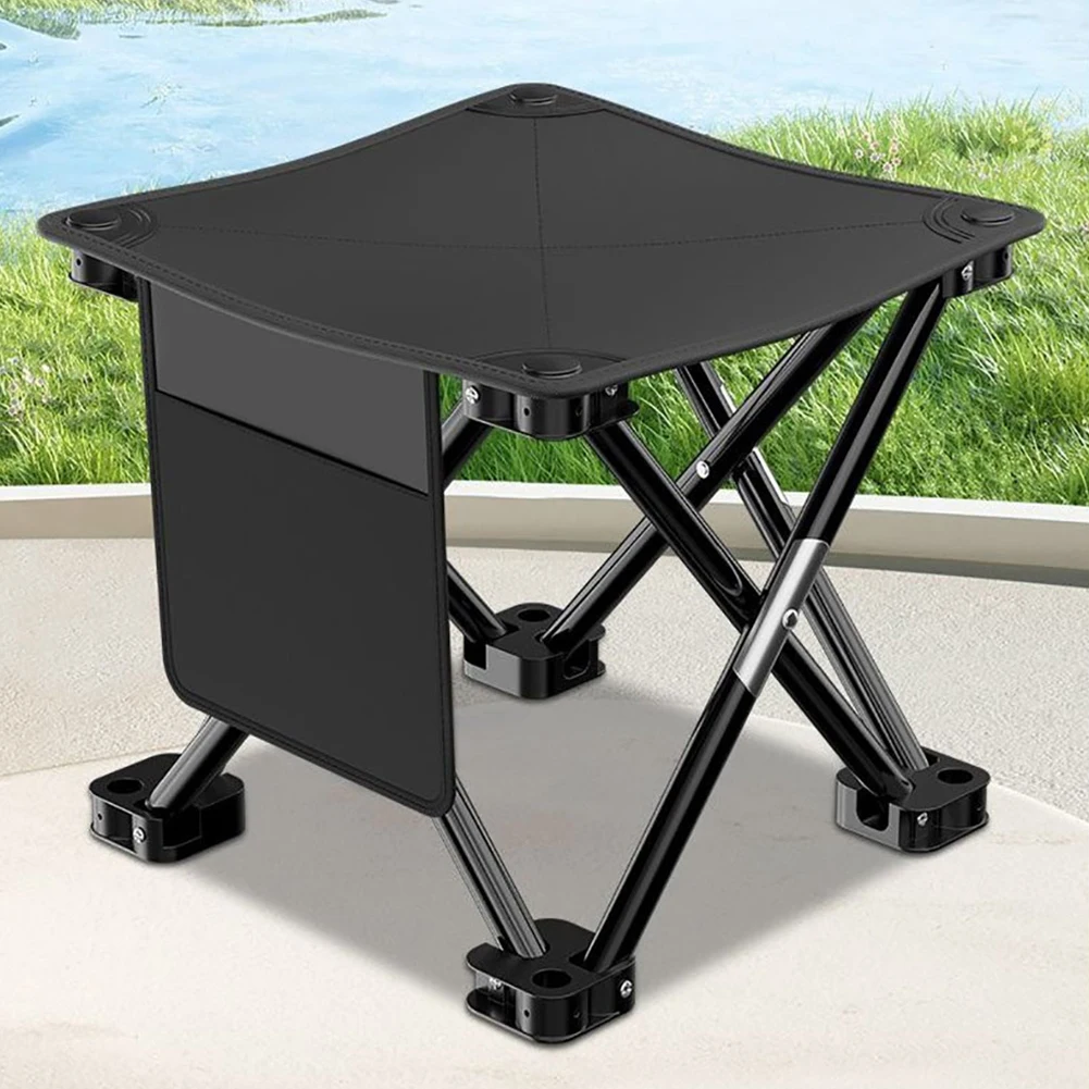 Camping Stool Folding Small Slacker Chair Lightweight Portable Stool For Camping - £18.64 GBP