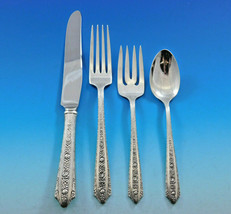 Normandie by Wallace Sterling Silver Flatware Set for 8 Service 32 pieces Floral - £1,157.16 GBP