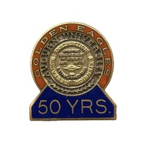 AUBURN University Golden Eagles 50 Years Service Award Lapel Pin Vintage Pinback - £18.58 GBP