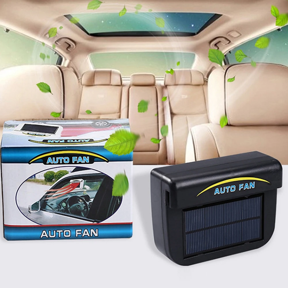 Car Window Fan Solar Powered Energy Saving Vent Radiator Car Exhaust Fan Auto - £10.74 GBP+