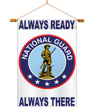 National Guard - Applique Decorative Wood Dowel with String House Flag Set HS108 - $53.97