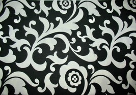 Waverly Fabric Black &amp; White Angelique ~ 100% Cotton 2 1/3 Yards ~ 54&quot; Wide - £15.06 GBP