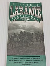 Historic Laramie Wyoming City Street Map~ Advertisings ads, University o... - $9.65