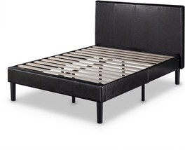Zinus Gerard Queen Faux Leather Upholstered Platform Bed Frame With Mattress - £340.98 GBP
