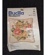 Bucilla Needlepoint Kit Roses Pillow Kit 4305 14in Square Vintage USA Ma... - $36.48 CAD